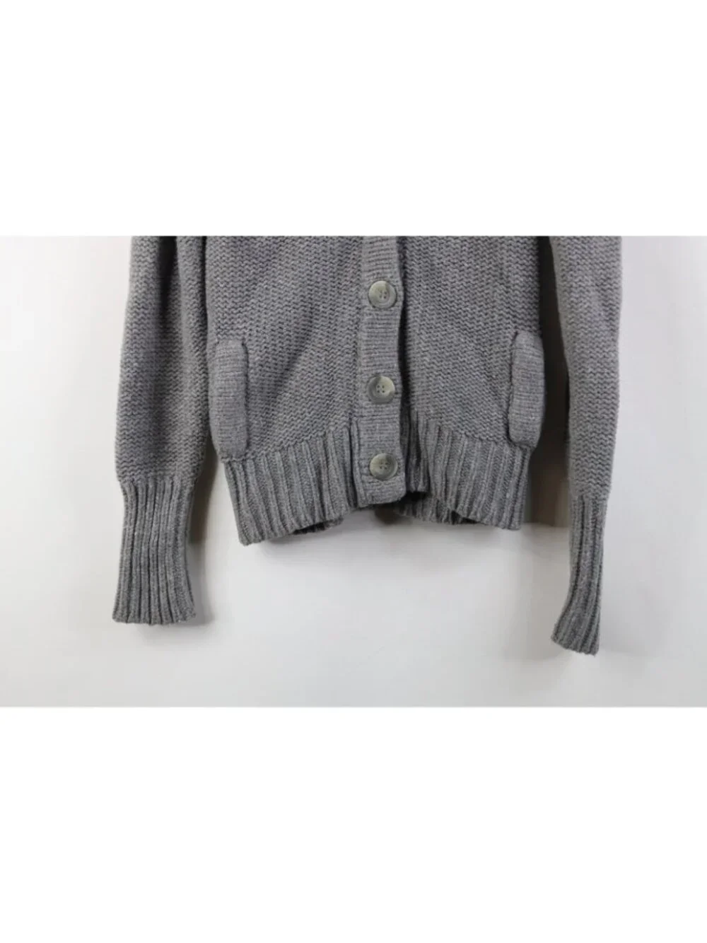Vtg Y2K American Eagle Women M Babydoll Angora Wool Chunky Knit Cardigan Sweater